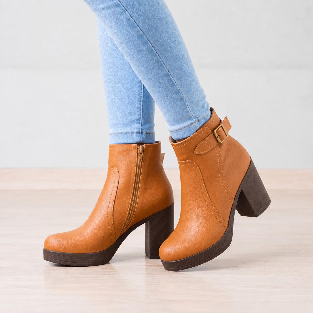 BOTAS MUJER BAKU CAMEL - 7