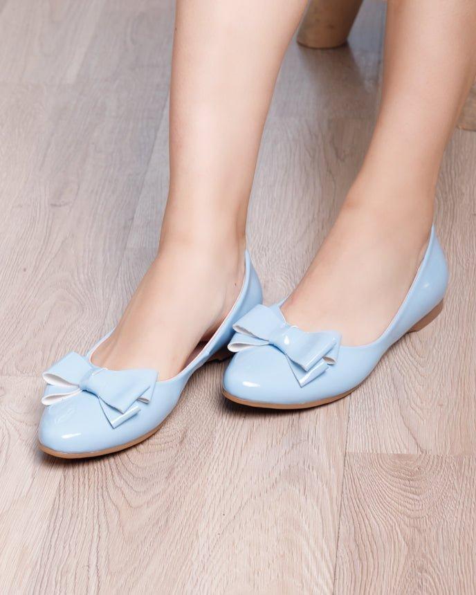 BALLERINAS MUJER CORBATA CELESTE - 1