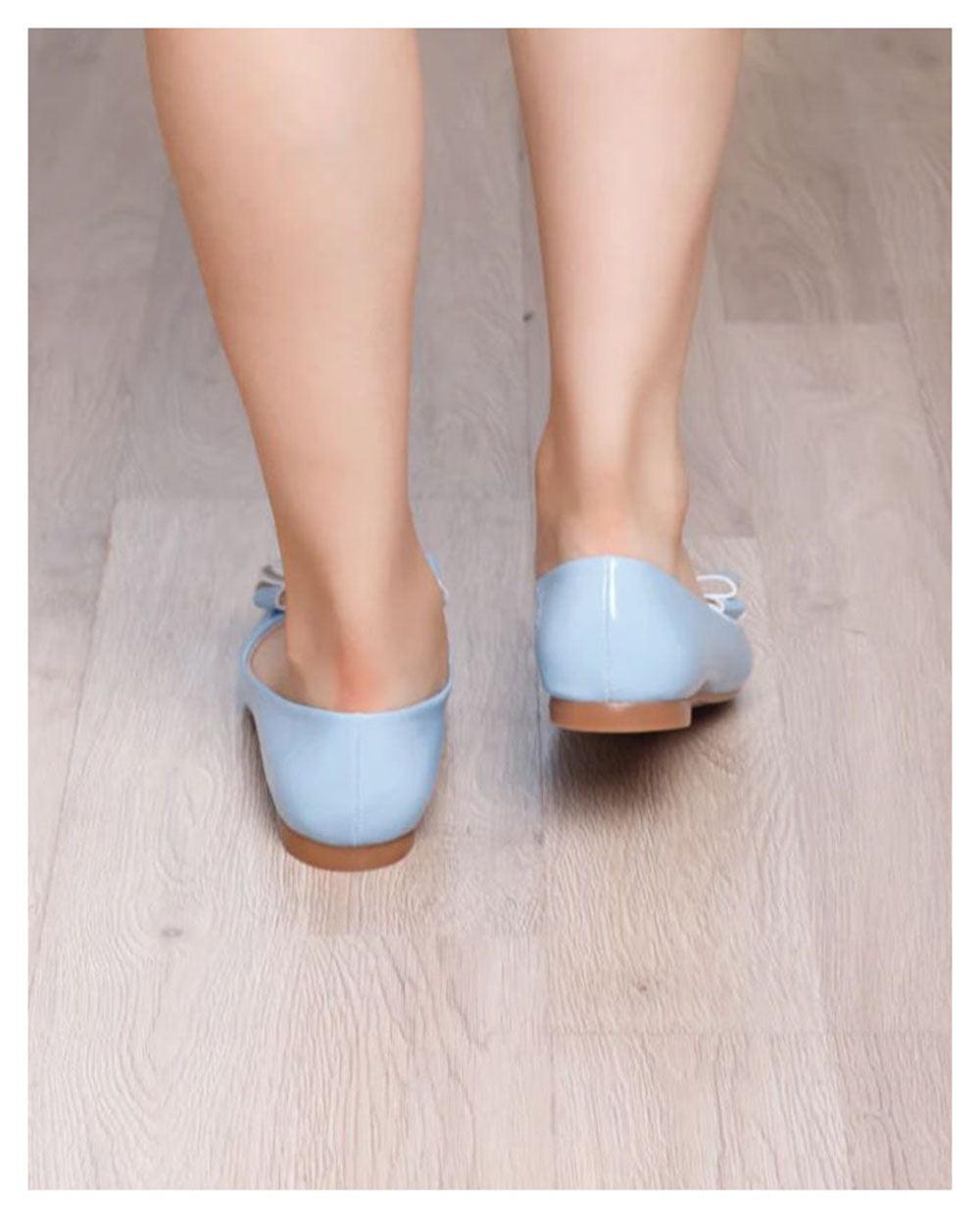 BALLERINAS MUJER CORBATA CELESTE - 3
