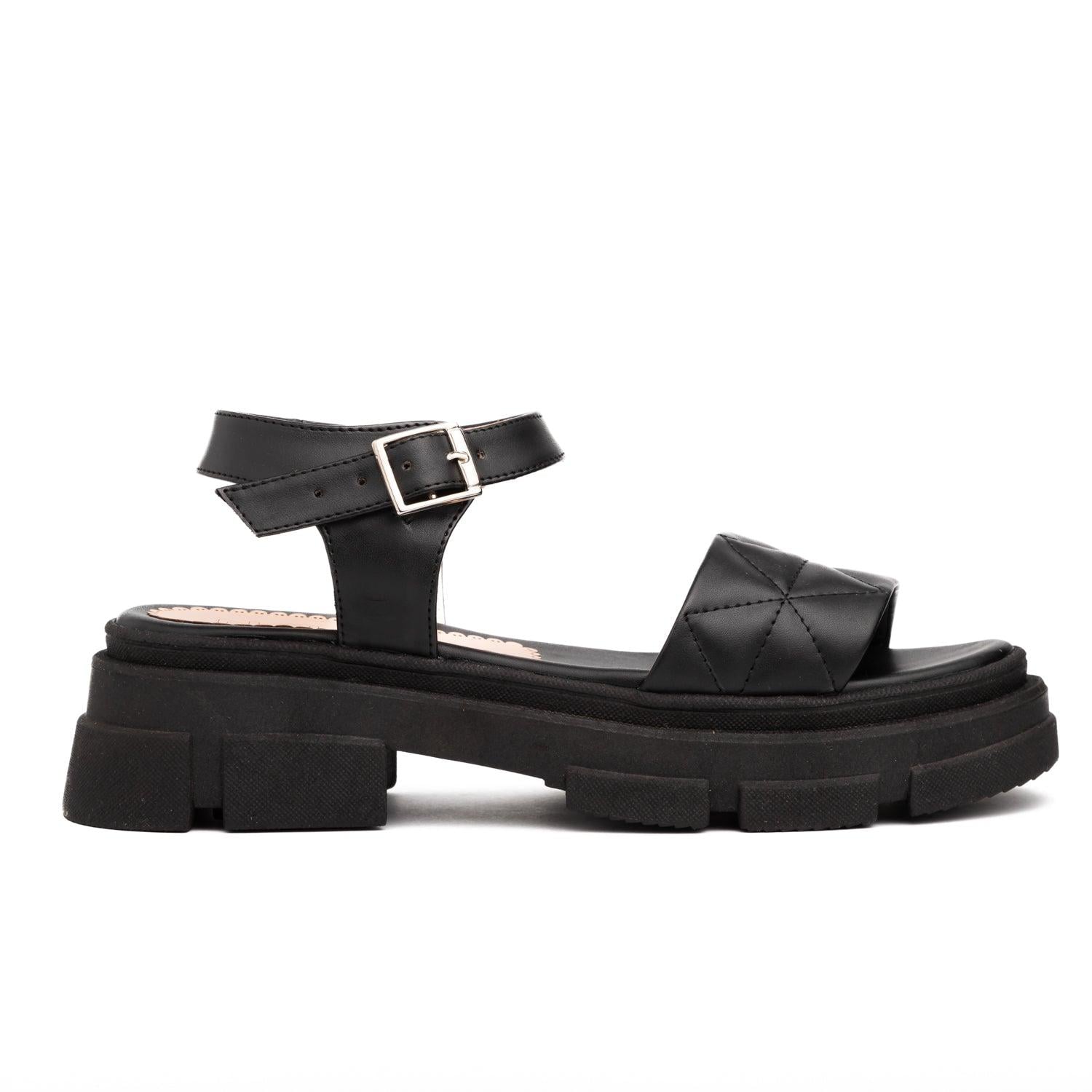 SANDALIAS CASUALES MUJER PRADA NEGRO - 2