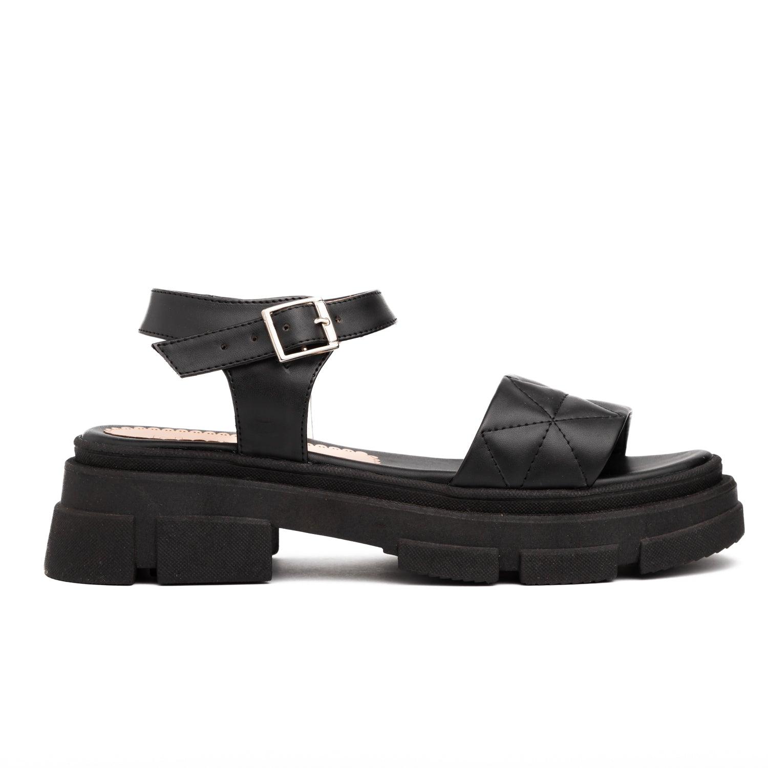 SANDALIAS CASUALES MUJER PRADA NEGRO - 2