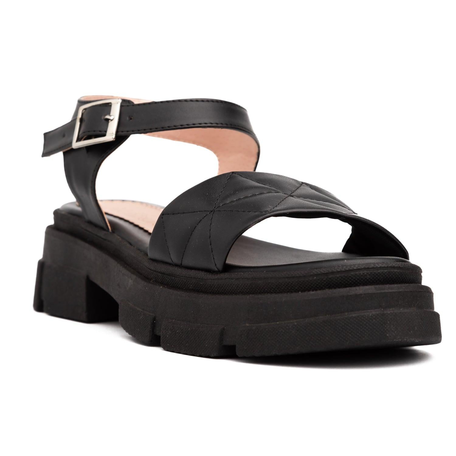 SANDALIAS CASUALES MUJER PRADA NEGRO - 3