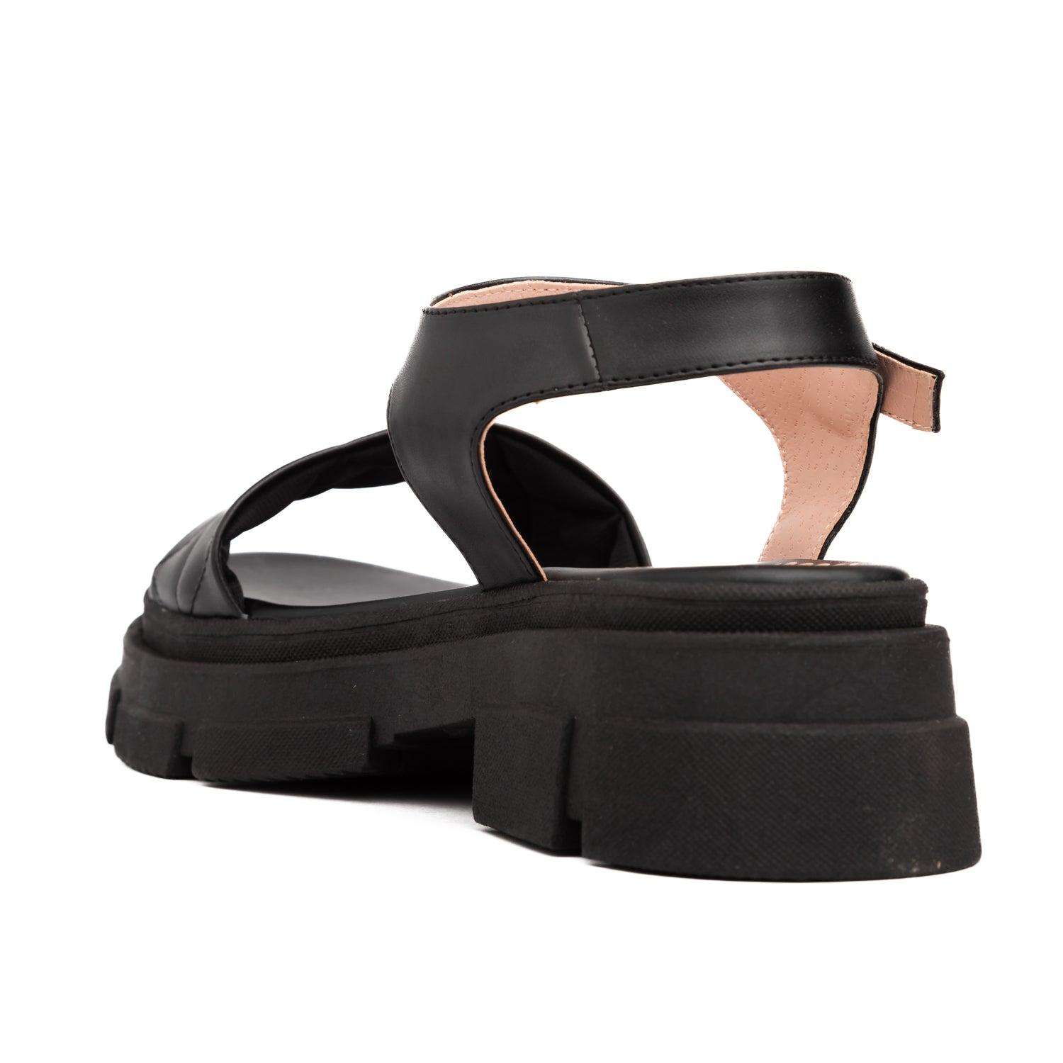 SANDALIAS CASUALES MUJER PRADA NEGRO - 4