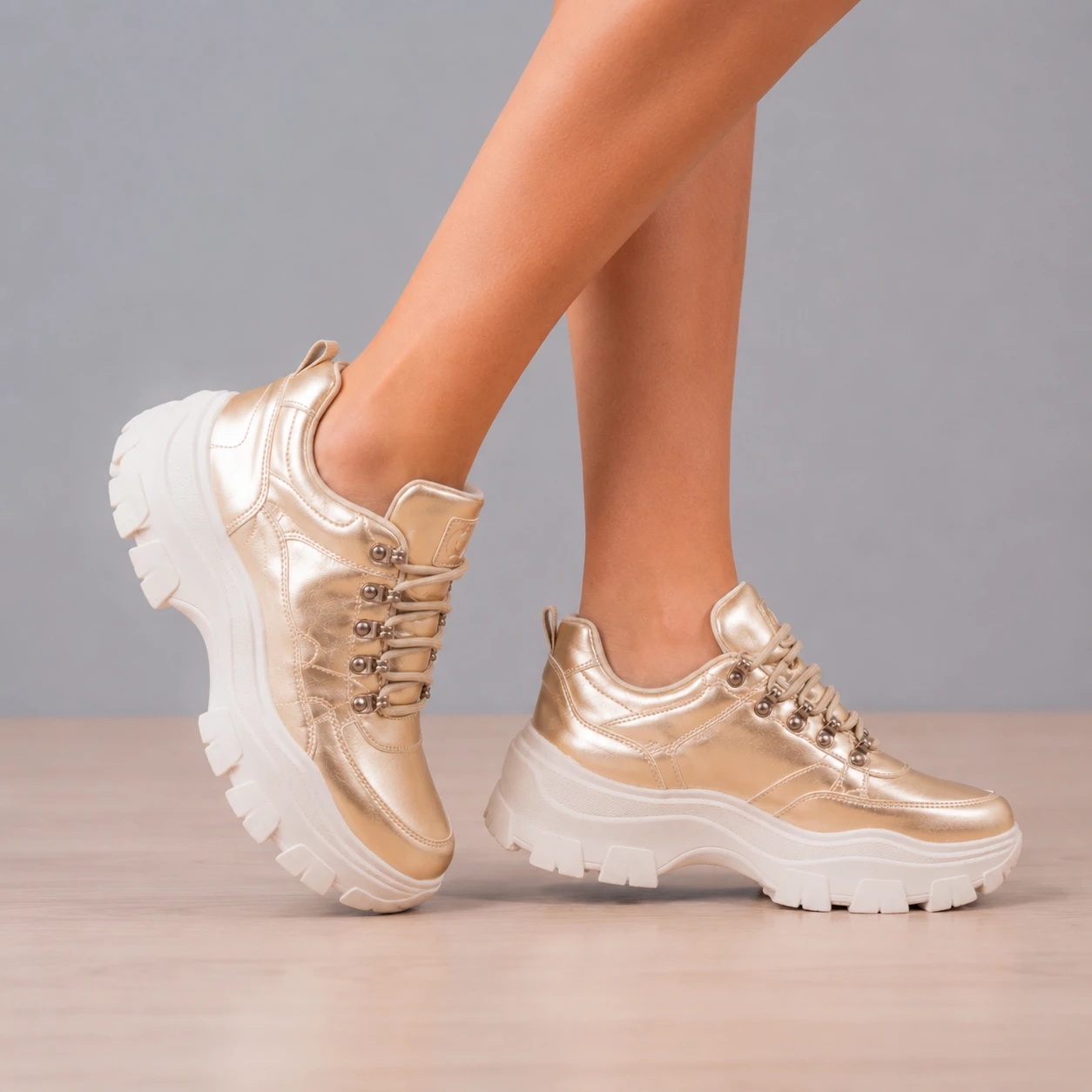 ZAPATILLAS URBANAS MUJER GOLDEN DORADO - 2