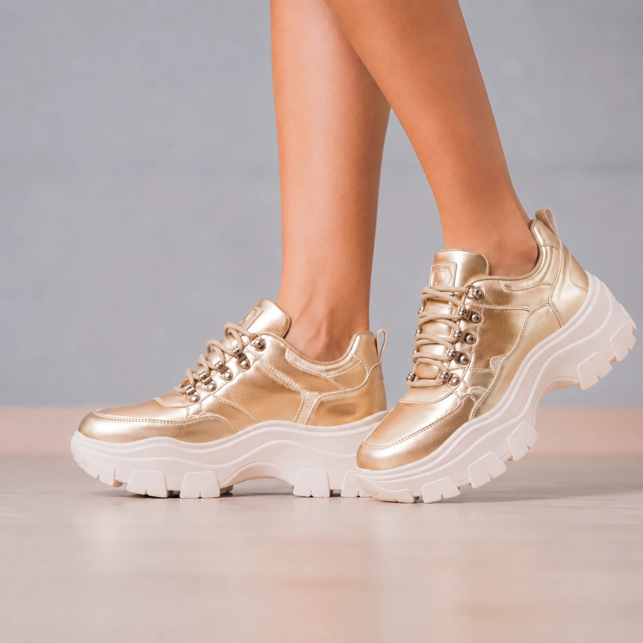 ZAPATILLAS URBANAS MUJER GOLDEN DORADO - 3