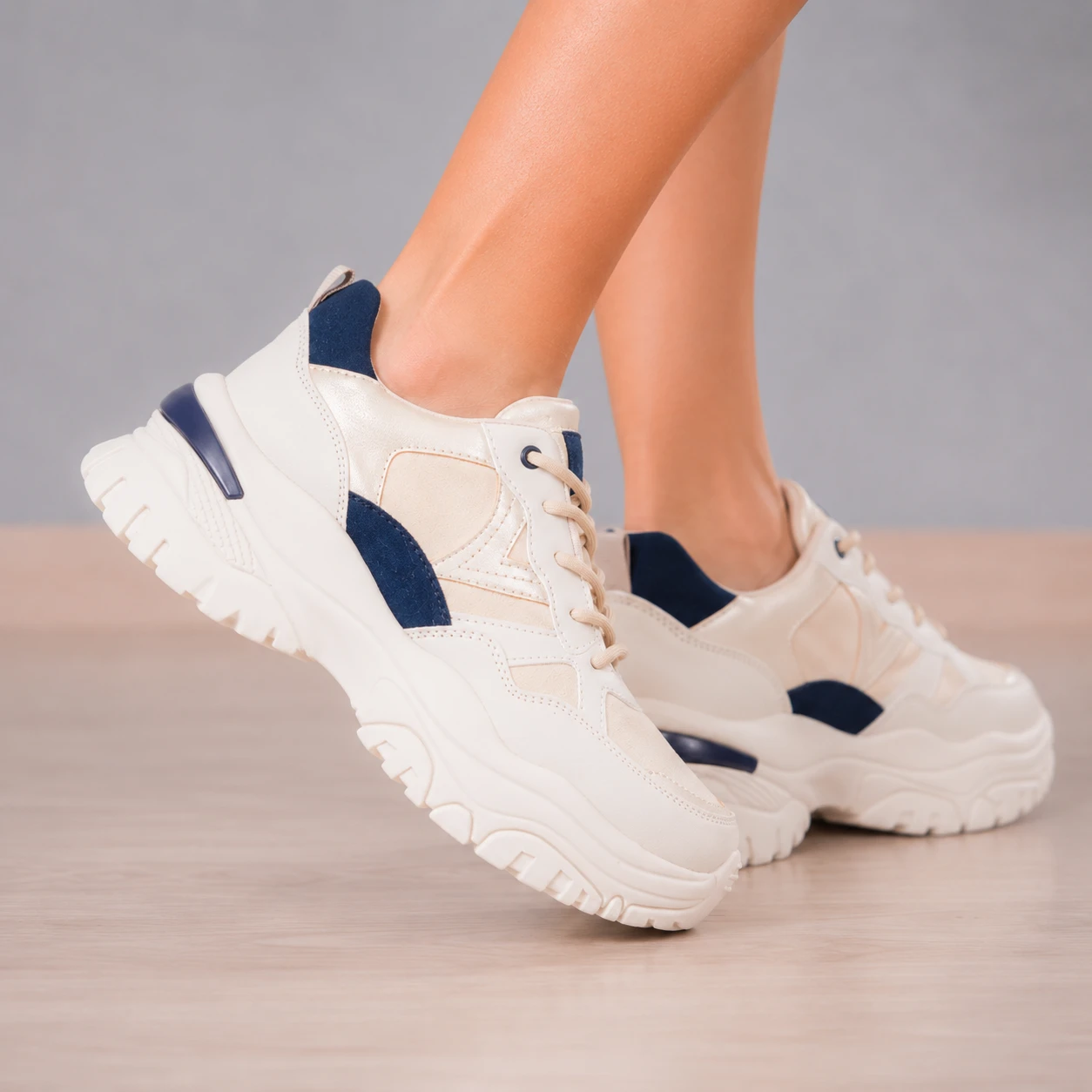 ZAPATILLAS URBANAS MUJER MILAN BEIGE - 2