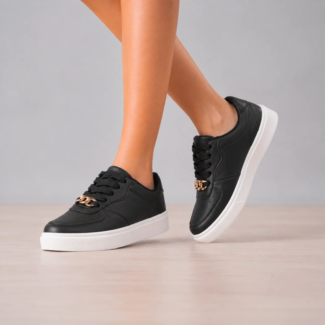 ZAPATILLAS URBANAS MUJER BUENOS AIRES NEGRO - 5