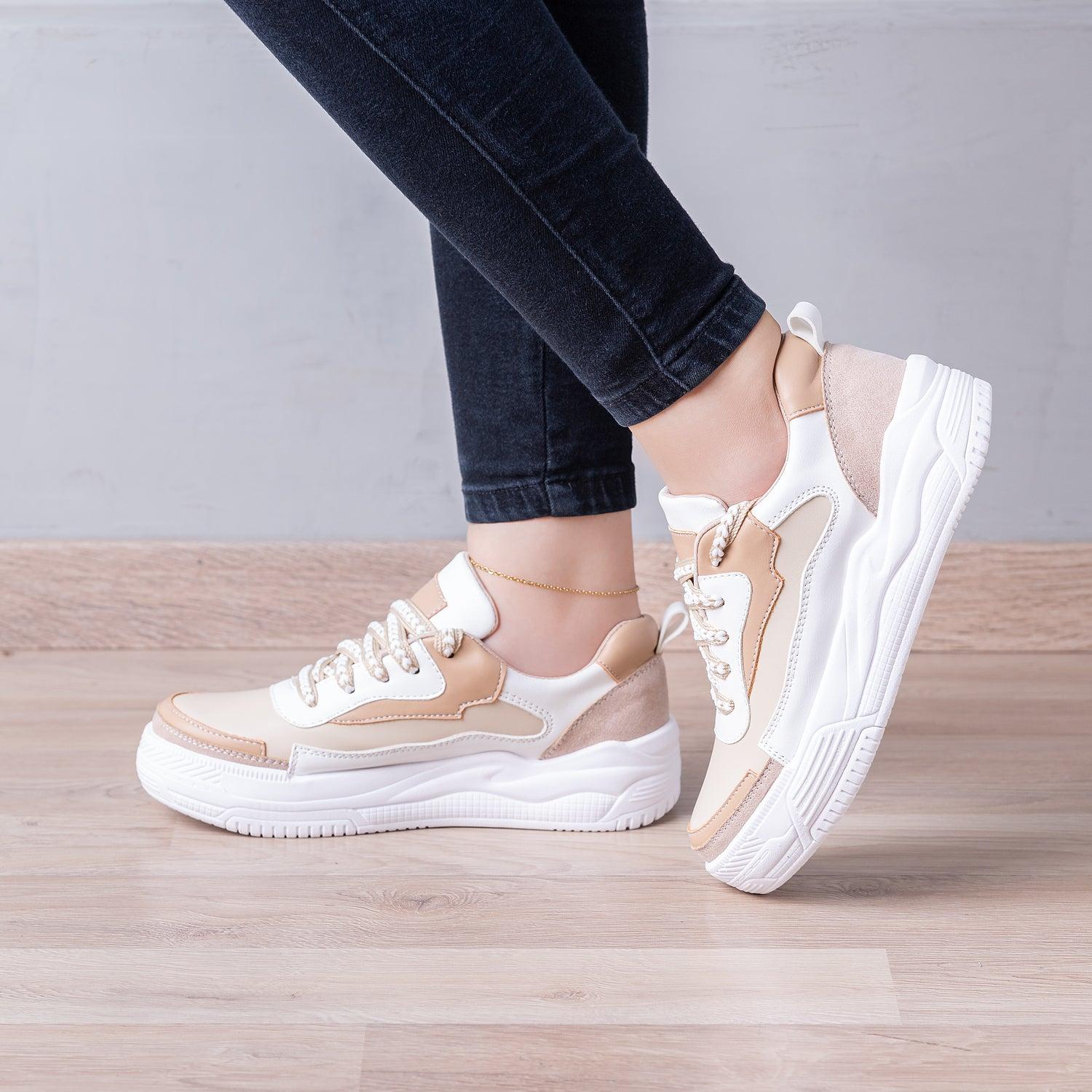 ZAPATILLAS URBANAS MUJER STRONG BEIGE - 2