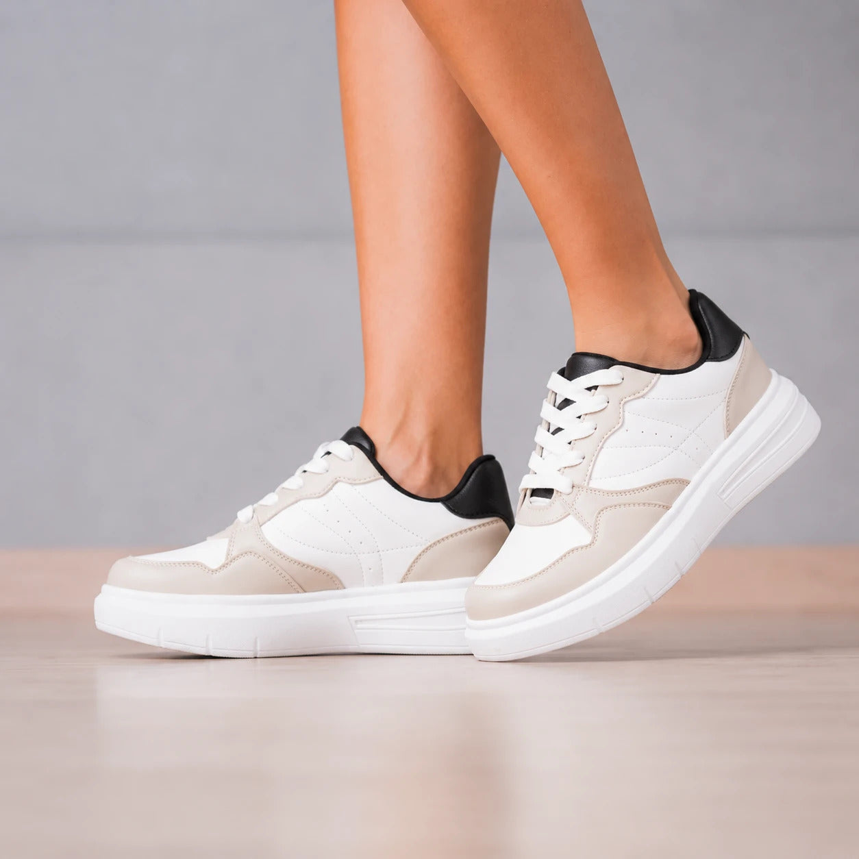 ZAPATILLAS URBANAS MUJER TEHERAN BEIGE - 1