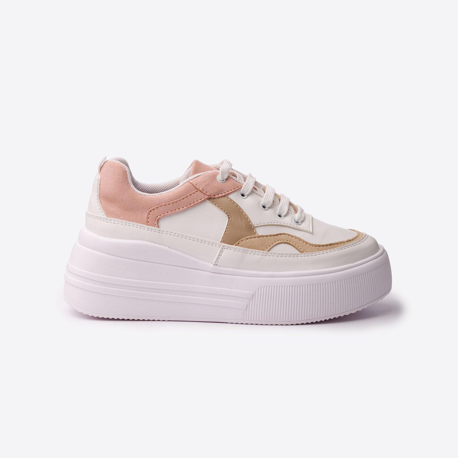 ZAPATILLAS URBANAS MUJER COLORADO ROSADO BEIGE - 7
