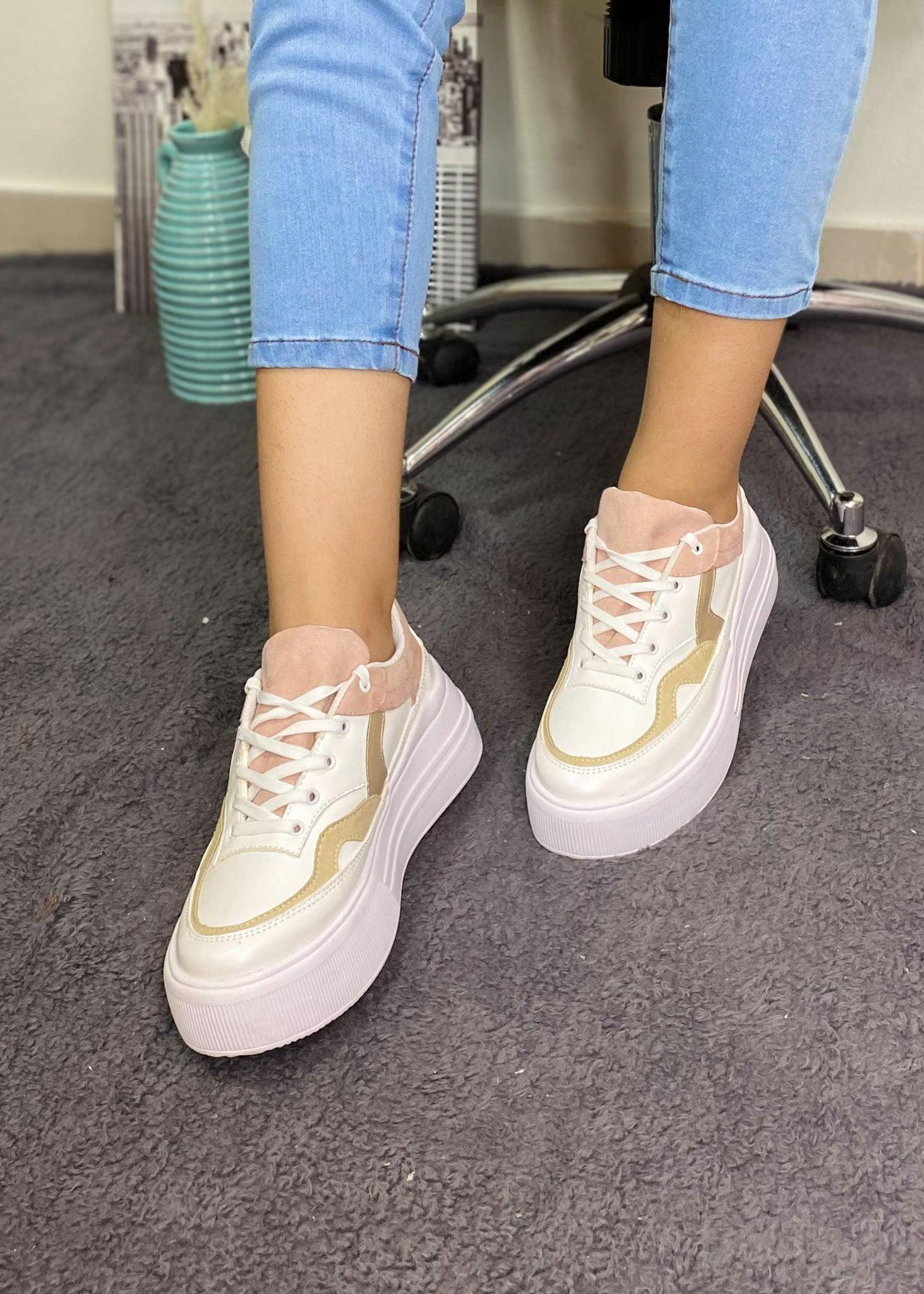 ZAPATILLAS URBANAS MUJER COLORADO ROSADO BEIGE - 8