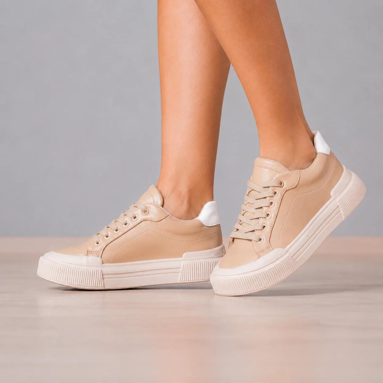 ZAPATILLAS URBANAS MUJER KHALEESI BEIGE - 2