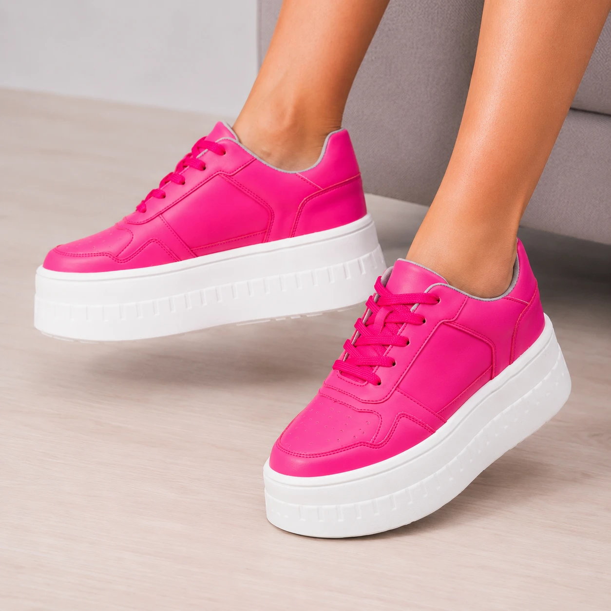 ZAPATILLAS URBANAS MUJER BENETTON FUCSIA - 2