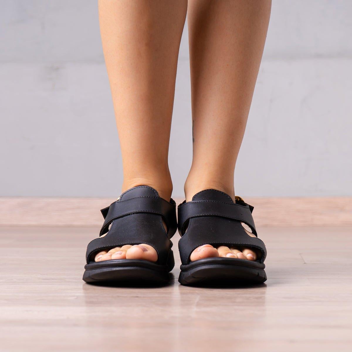 SANDALIAS CASUALES MUJER SHUBER 2.0 NEGRO - 2