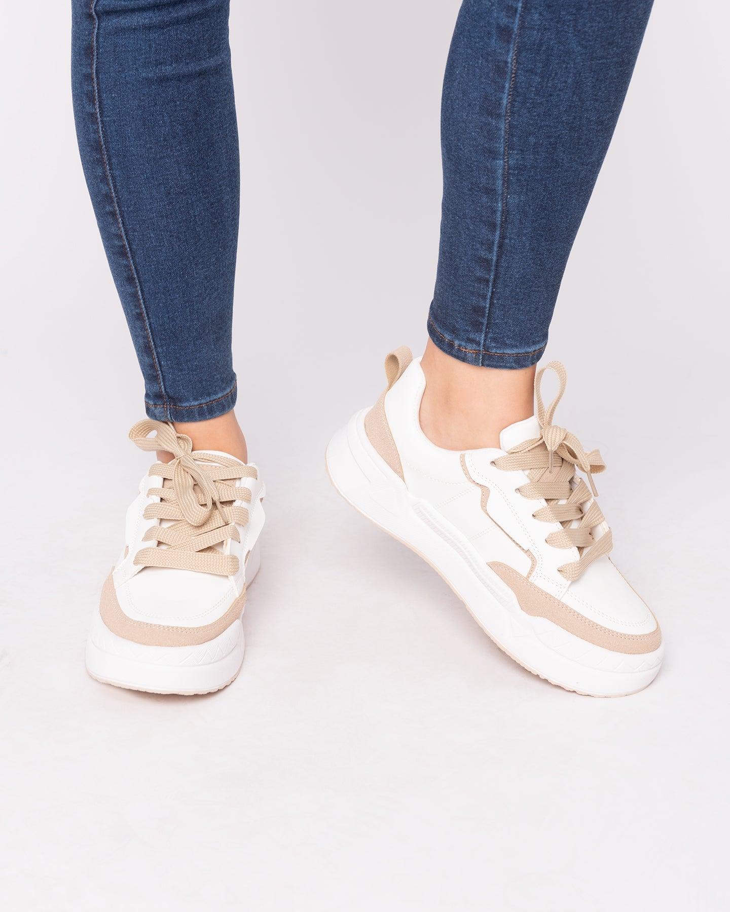 ZAPATILLAS URBANAS MUJER SHARK  BEIGE - 1