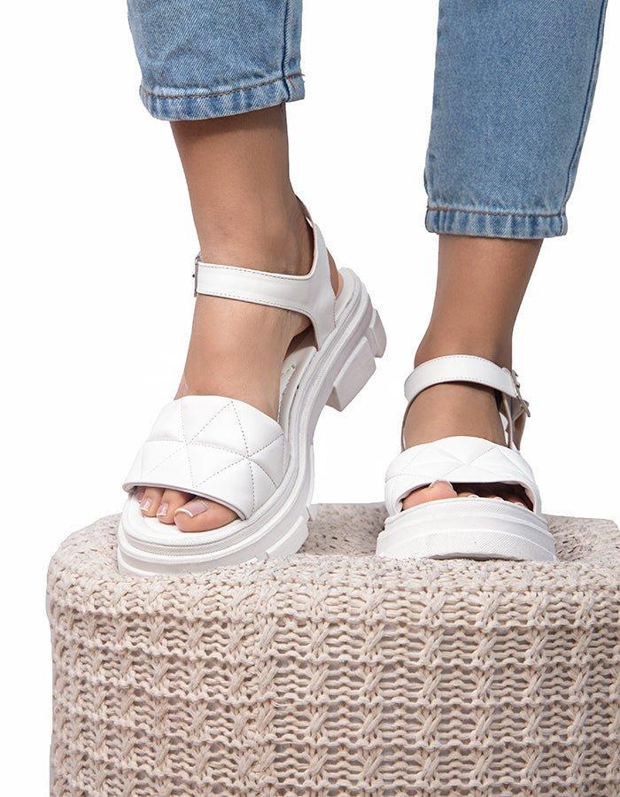 SANDALIAS CASUALES MUJER PRADA BLANCO - 1