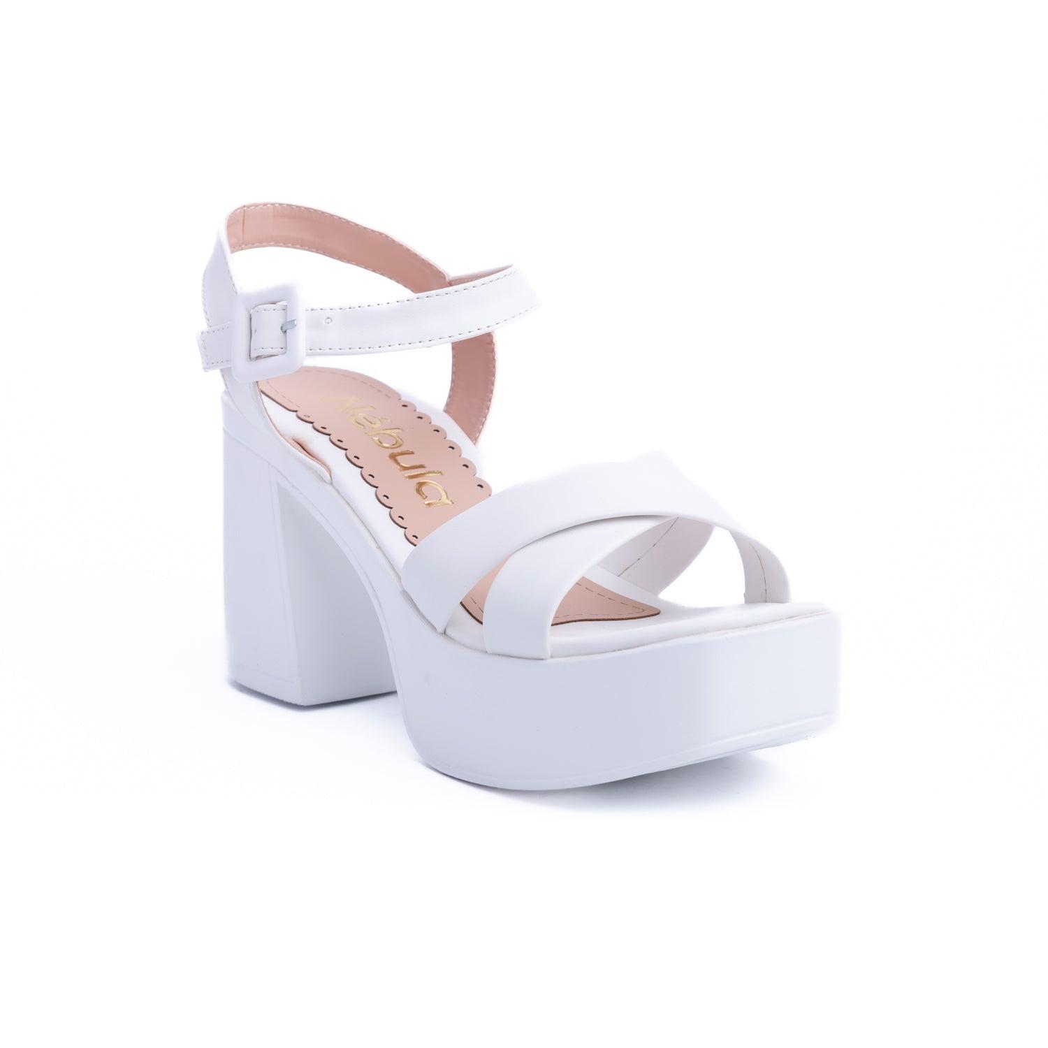 SANDALIAS DE VESTIR MUJER NOSARA BLANCO - 5