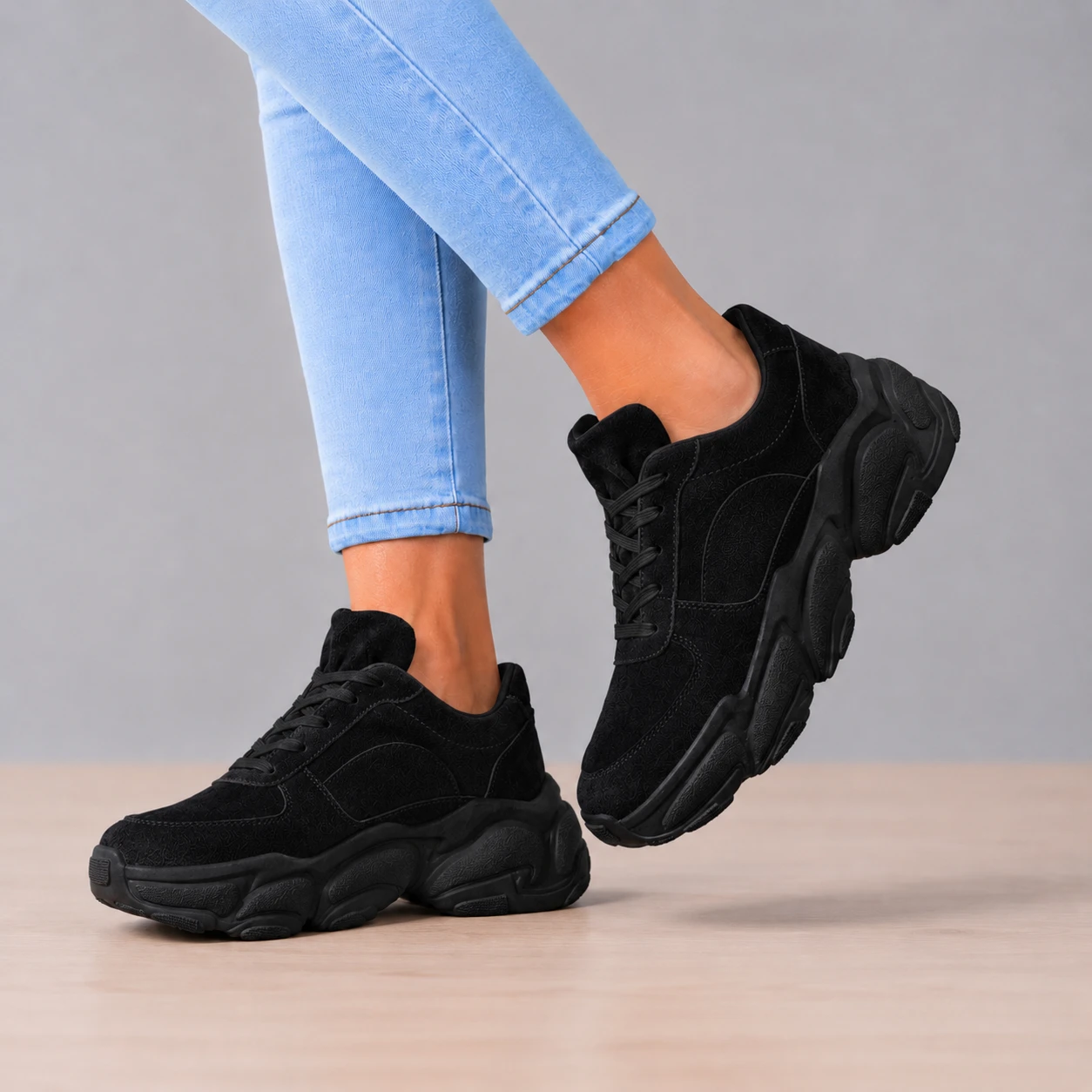 ZAPATILLAS URBANAS MUJER BEL AIR NEGRO - 1