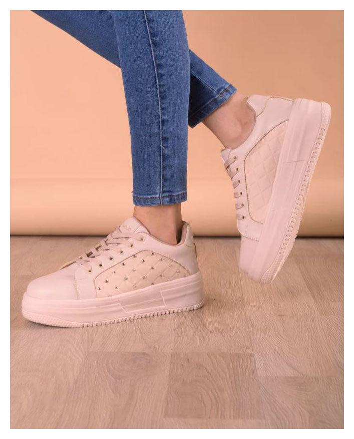 ZAPATILLAS URBANAS MUJER DIAMANTE BEIGE - 1