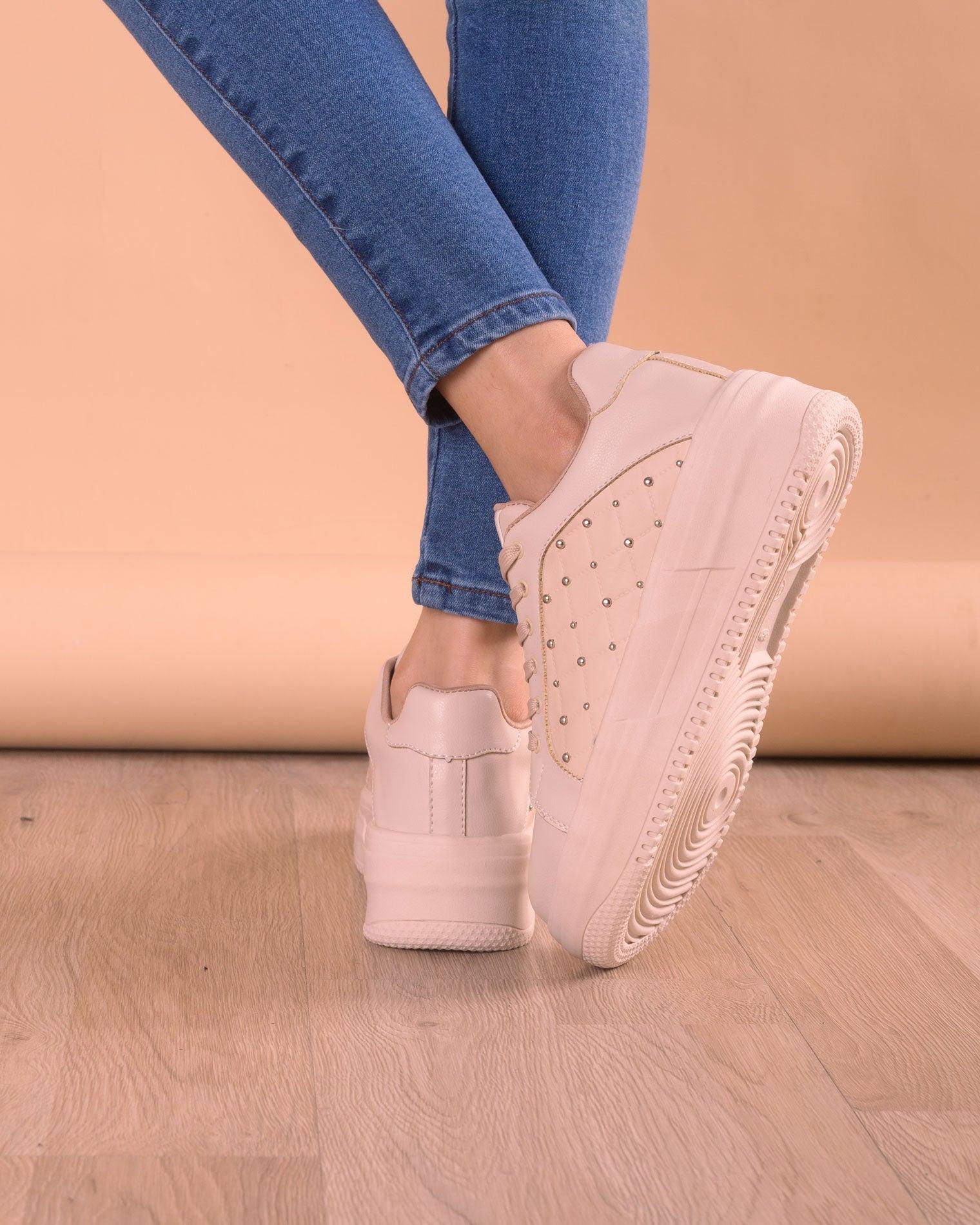 ZAPATILLAS URBANAS MUJER DIAMANTE BEIGE - 3