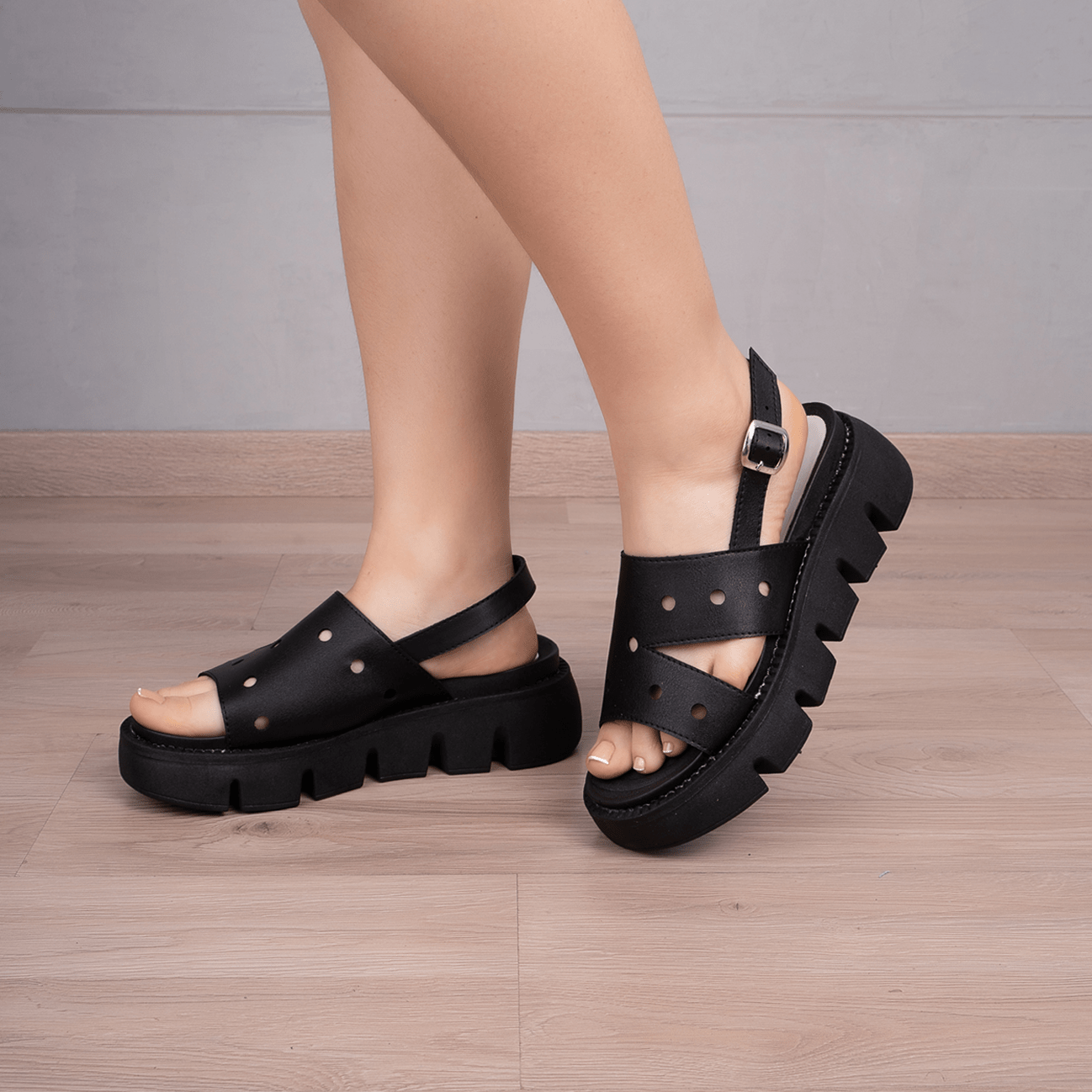 SANDALIAS CASUALES MUJER CARTAGO NEGRO - 1