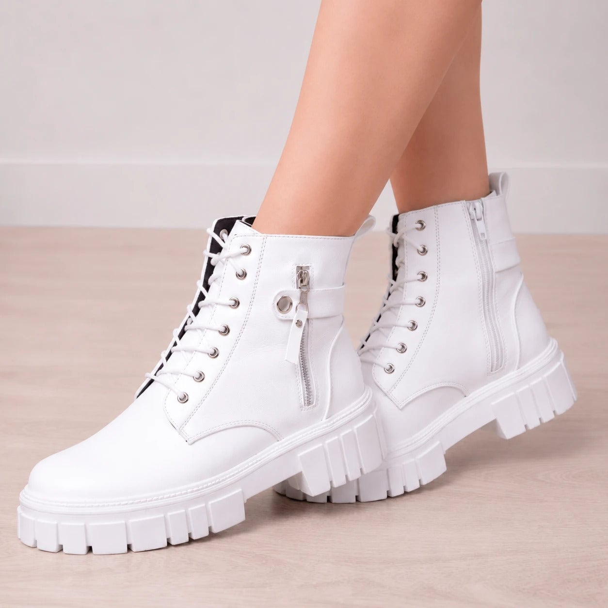 BOTAS MUJER YPANE BLANCO - 3