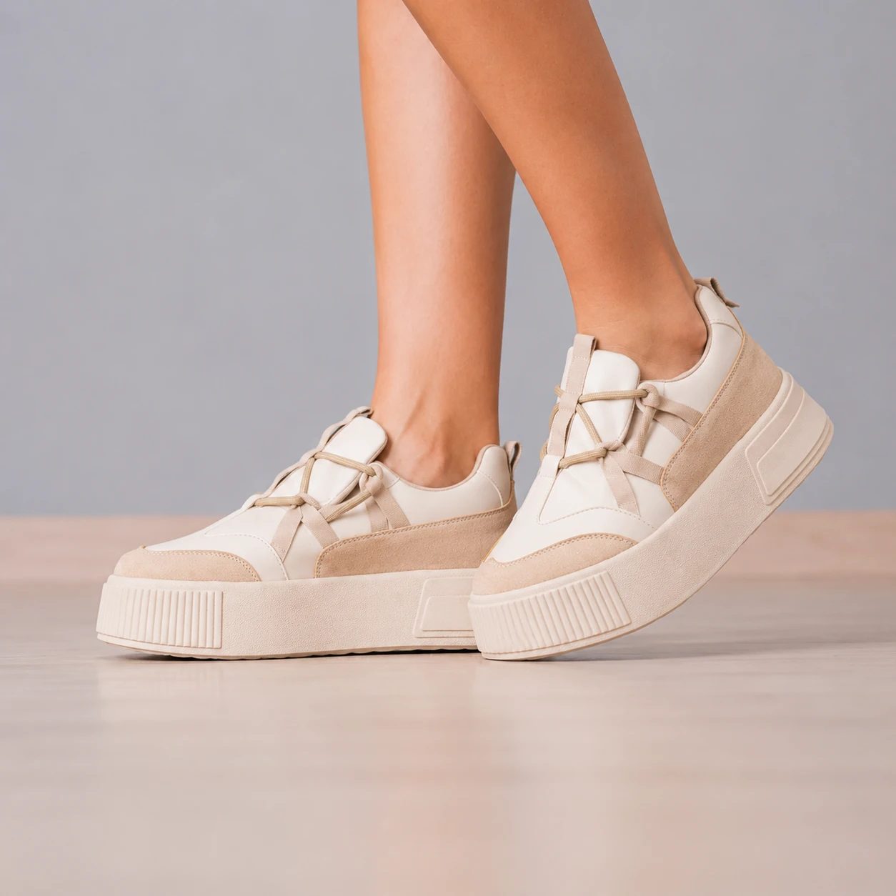 ZAPATILLAS URBANAS MUJER RUMANIA BEIGE - 1