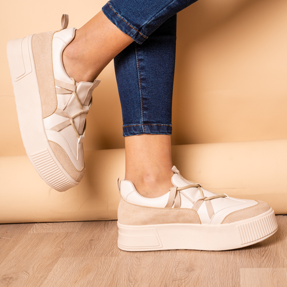 ZAPATILLAS URBANAS MUJER RUMANIA BEIGE - 3