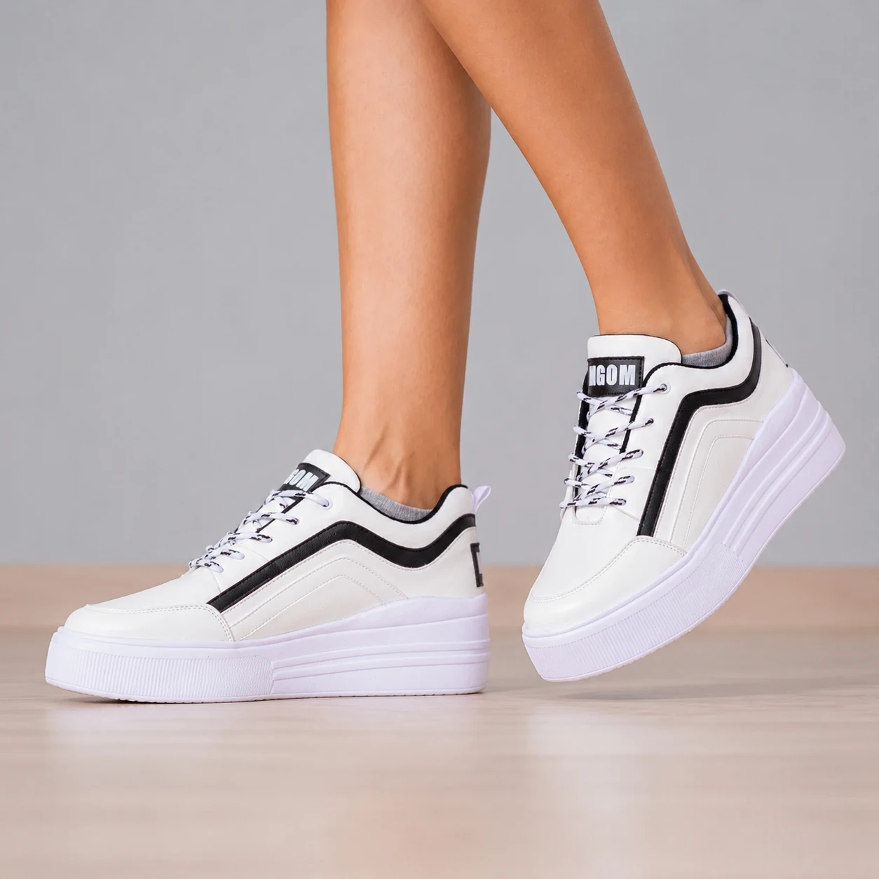 ZAPATILLAS URBANAS MUJER ARIZONA BLANCO Y NEGRO - 7