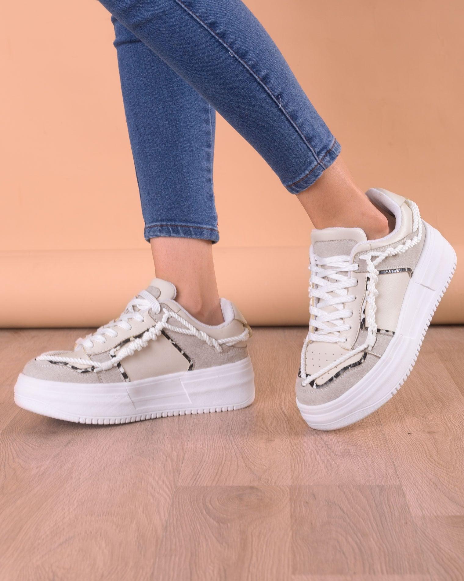 ZAPATILLAS URBANAS MUJER LIZ PLOMO - 1
