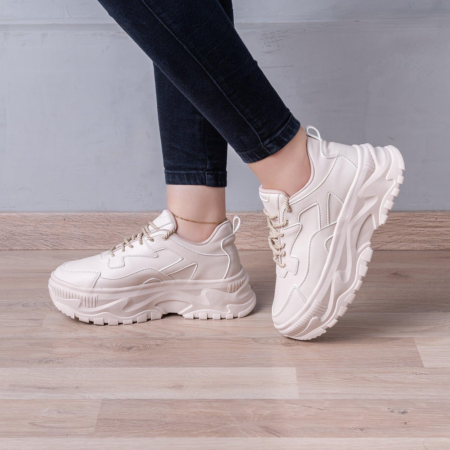 ZAPATILLAS URBANAS MUJER KLAY BEIGE - 1