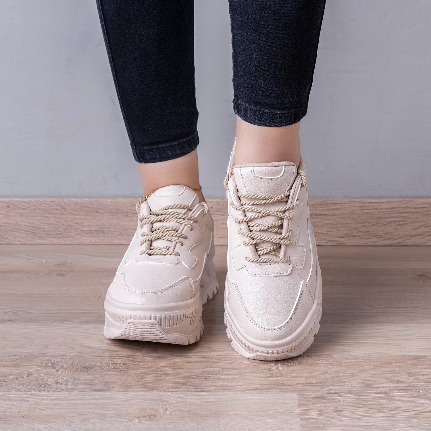 ZAPATILLAS URBANAS MUJER KLAY BEIGE - 2