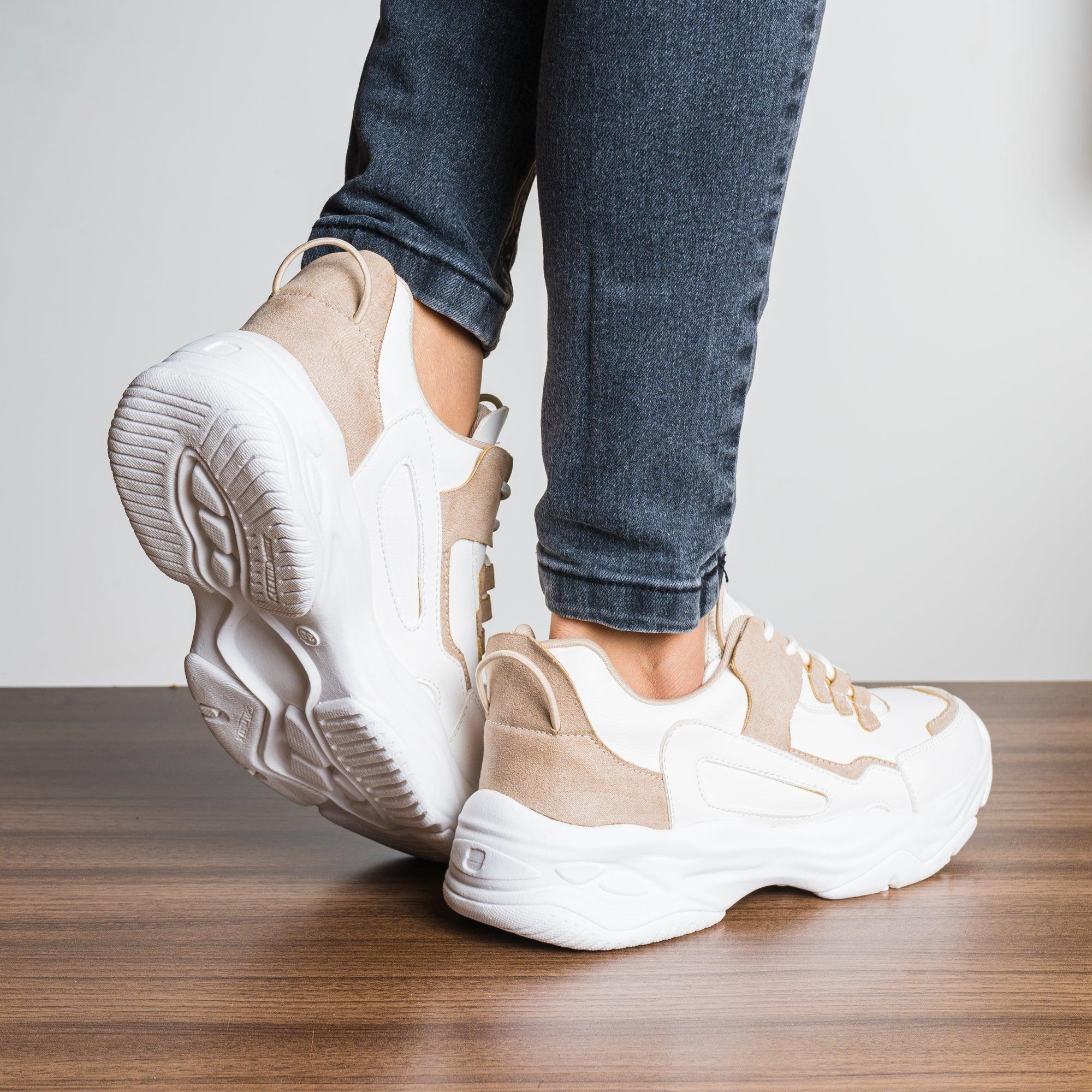 ZAPATILLAS URBANAS MUJER LESLY BEIGE - 3
