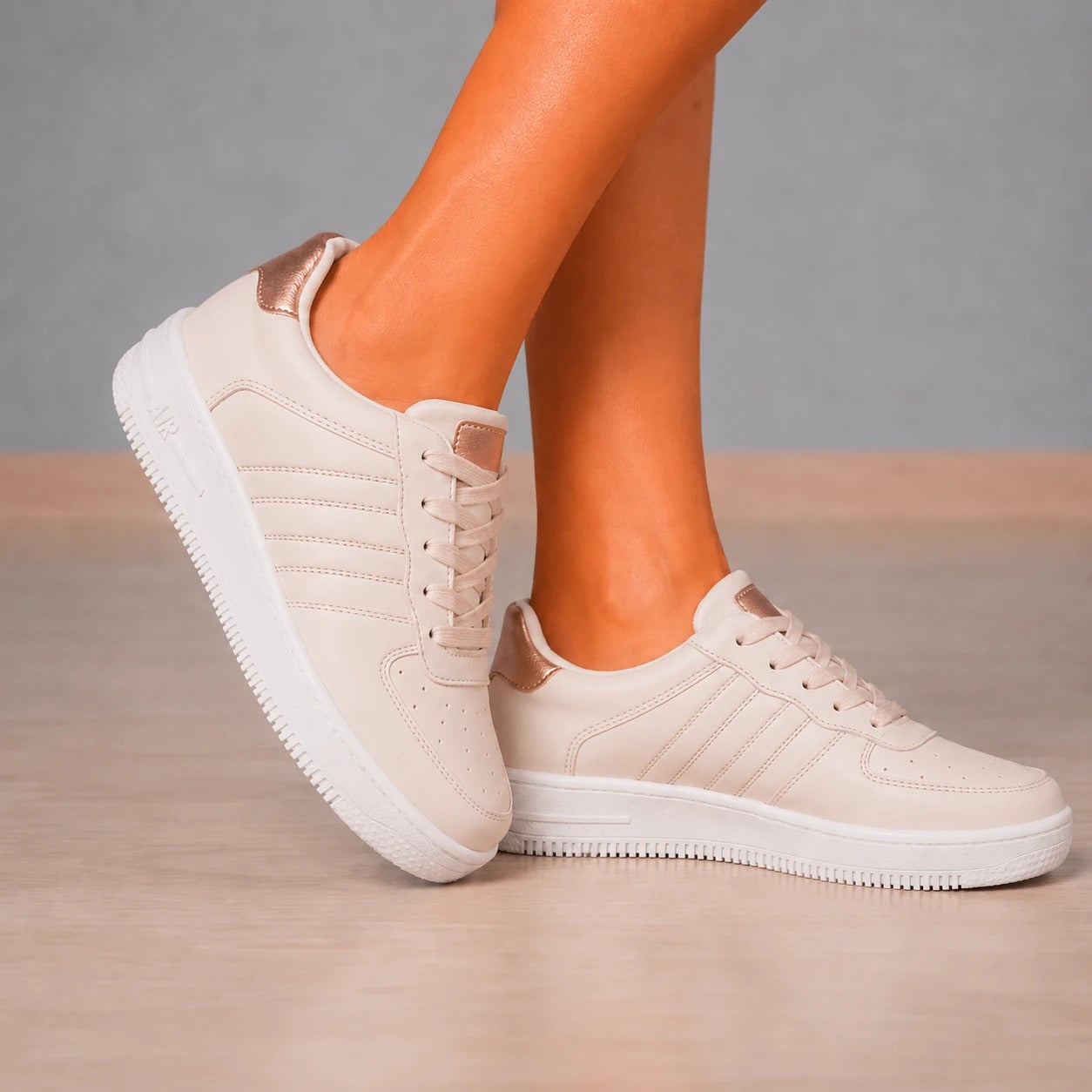 ZAPATILLAS URBANAS MUJER SISAK BEIGE - 1