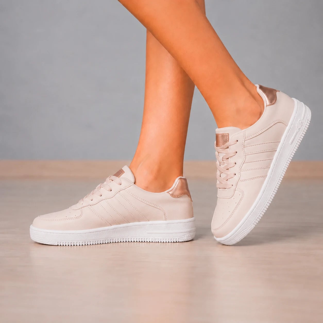 ZAPATILLAS URBANAS MUJER SISAK BEIGE - 2