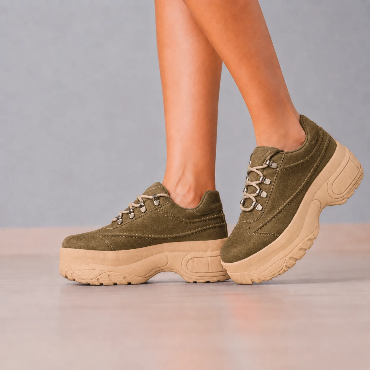 ZAPATILLAS URBANAS MUJER ALCALA VERDE OSCURO - 1