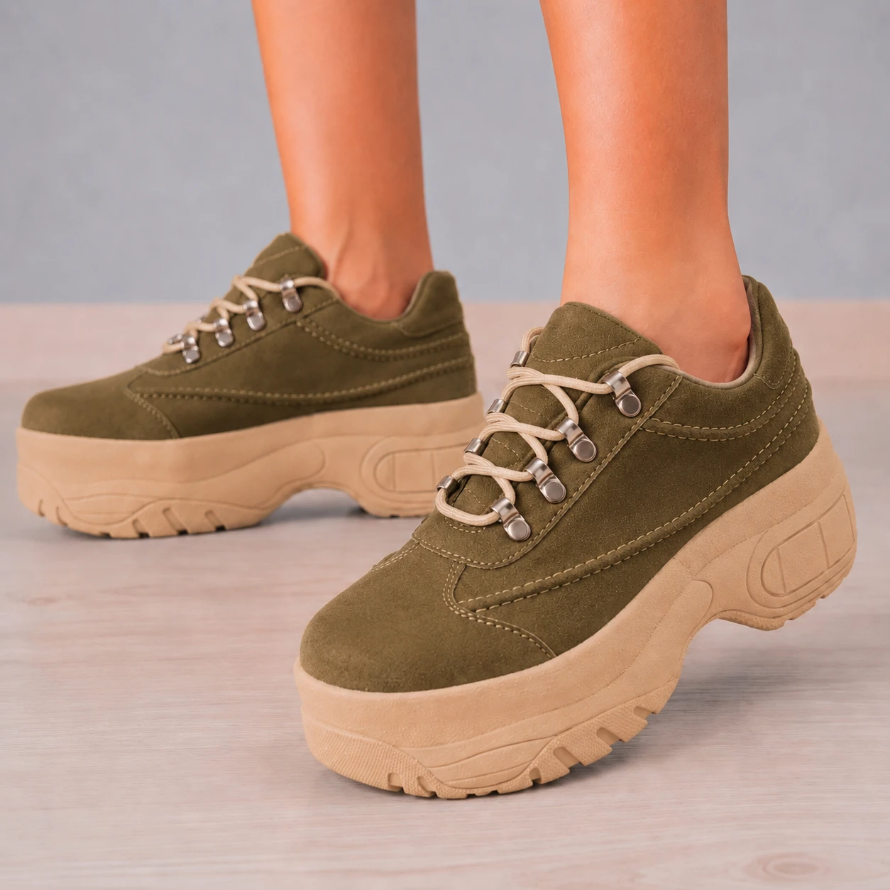 ZAPATILLAS URBANAS MUJER ALCALA VERDE OSCURO - 2