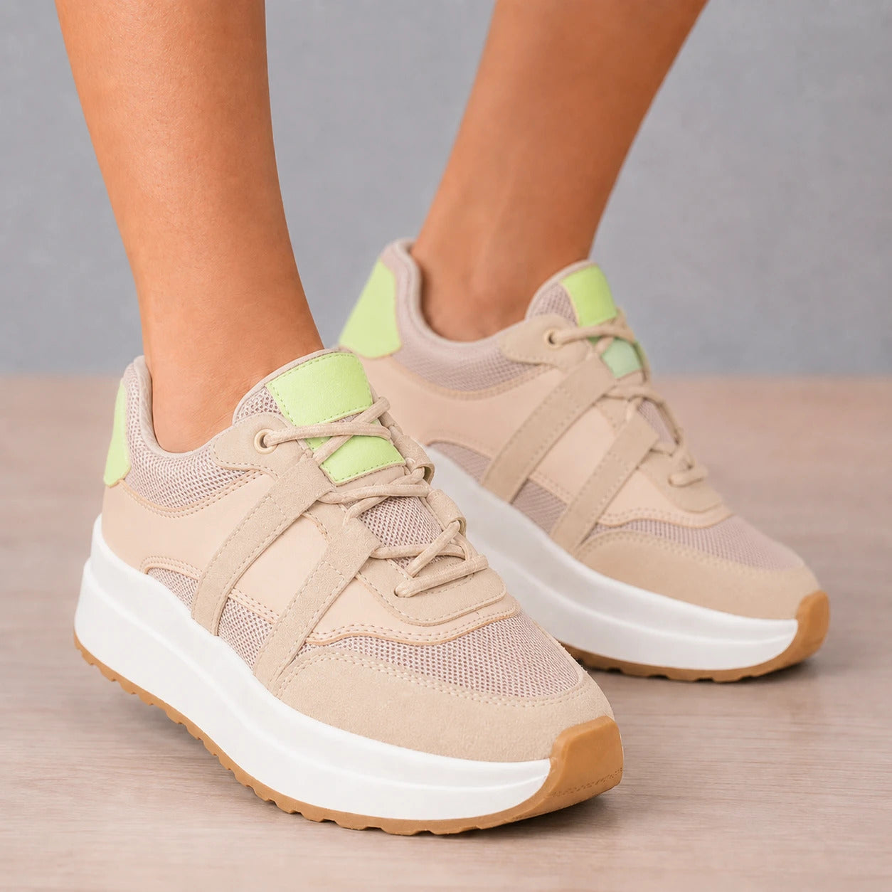 ZAPATILLAS URBANAS MUJER MALINAS BEIGE - 2