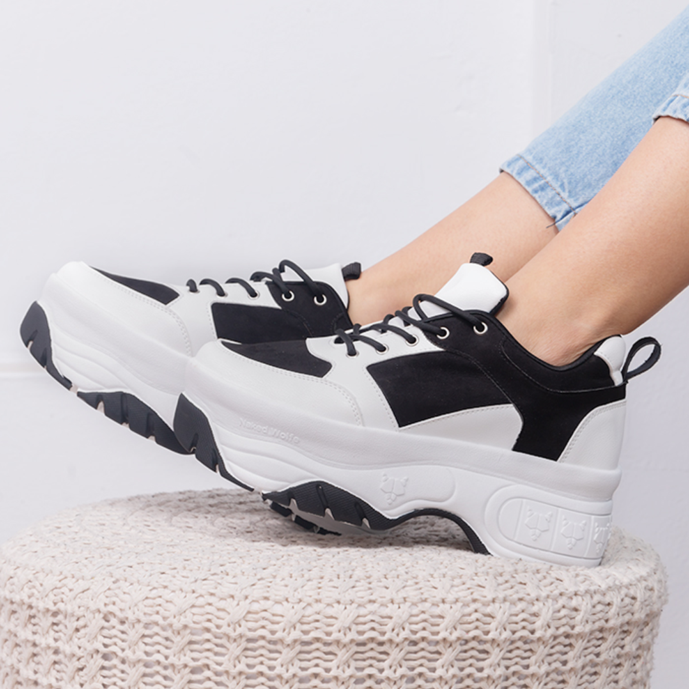 ZAPATILLAS URBANAS MUJER WOLF BLANCO CON NEGRO - 3