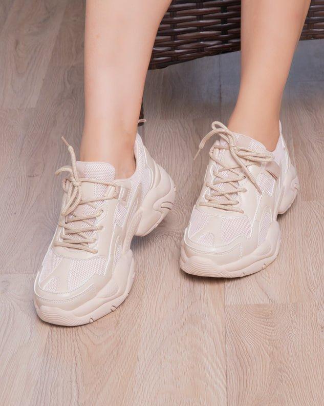 ZAPATILLAS URBANAS MUJER DARJAN BEIGE - 1