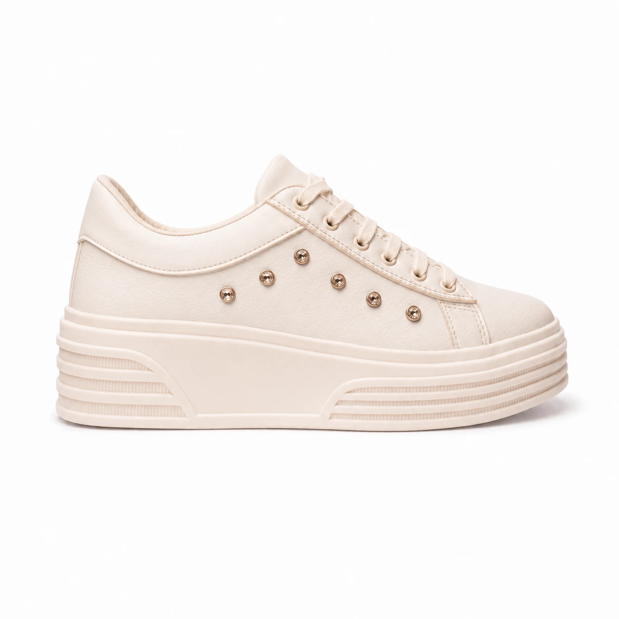 ZAPATILLAS URBANAS MUJER ADELAYDE BEIGE - 4