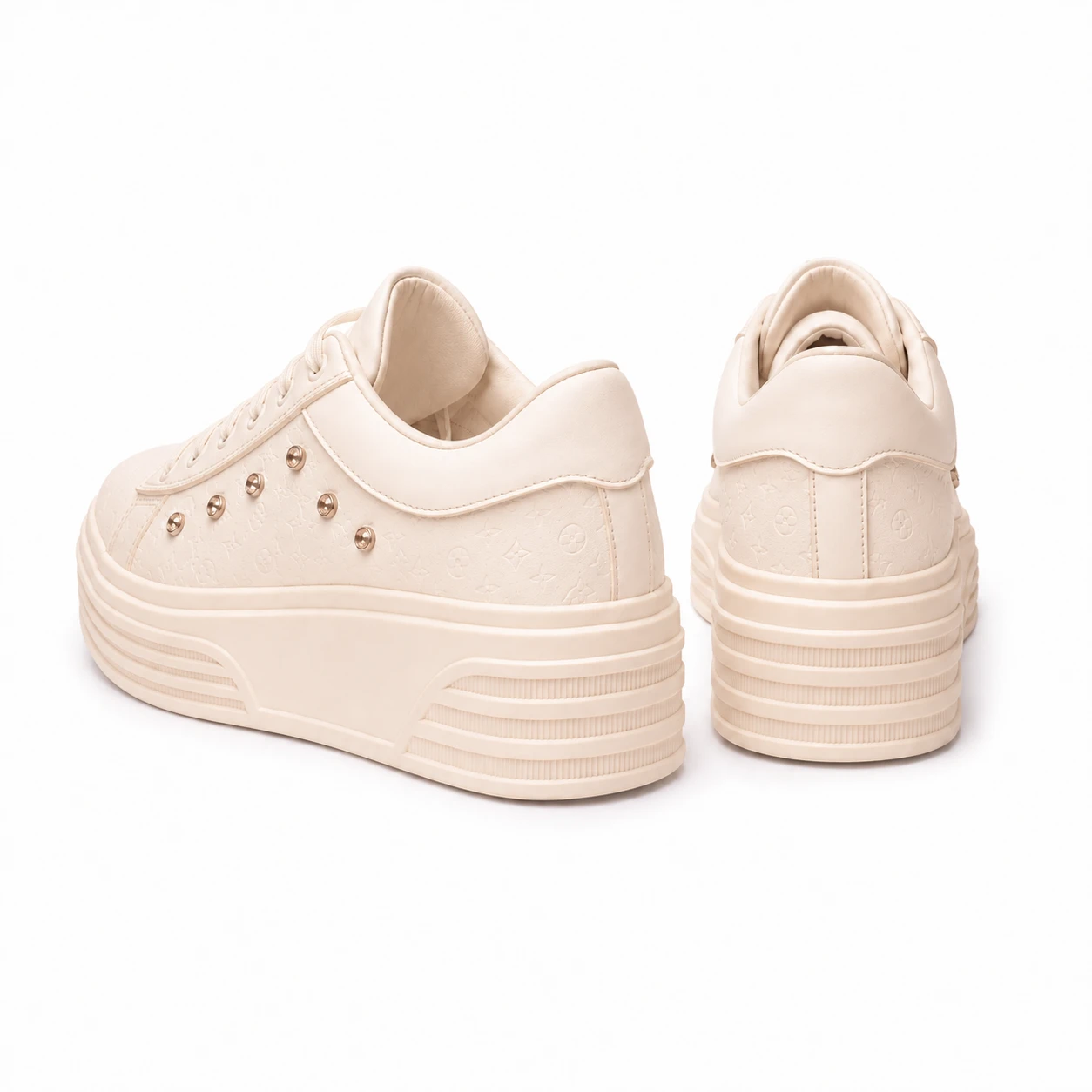 ZAPATILLAS URBANAS MUJER ADELAYDE BEIGE - 5