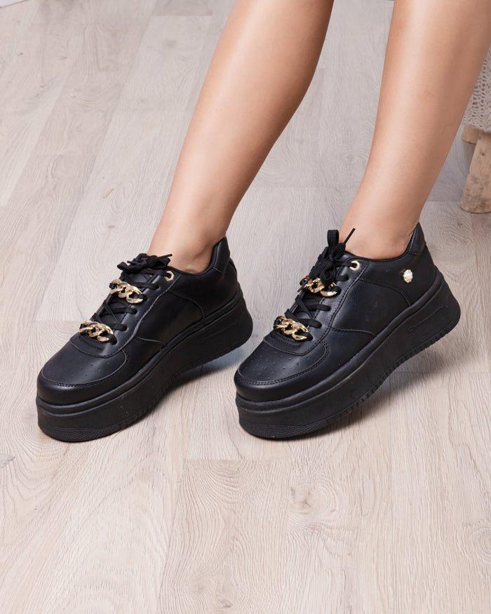 ZAPATILLAS URBANAS MUJER PRISTINA NEGRO - 1