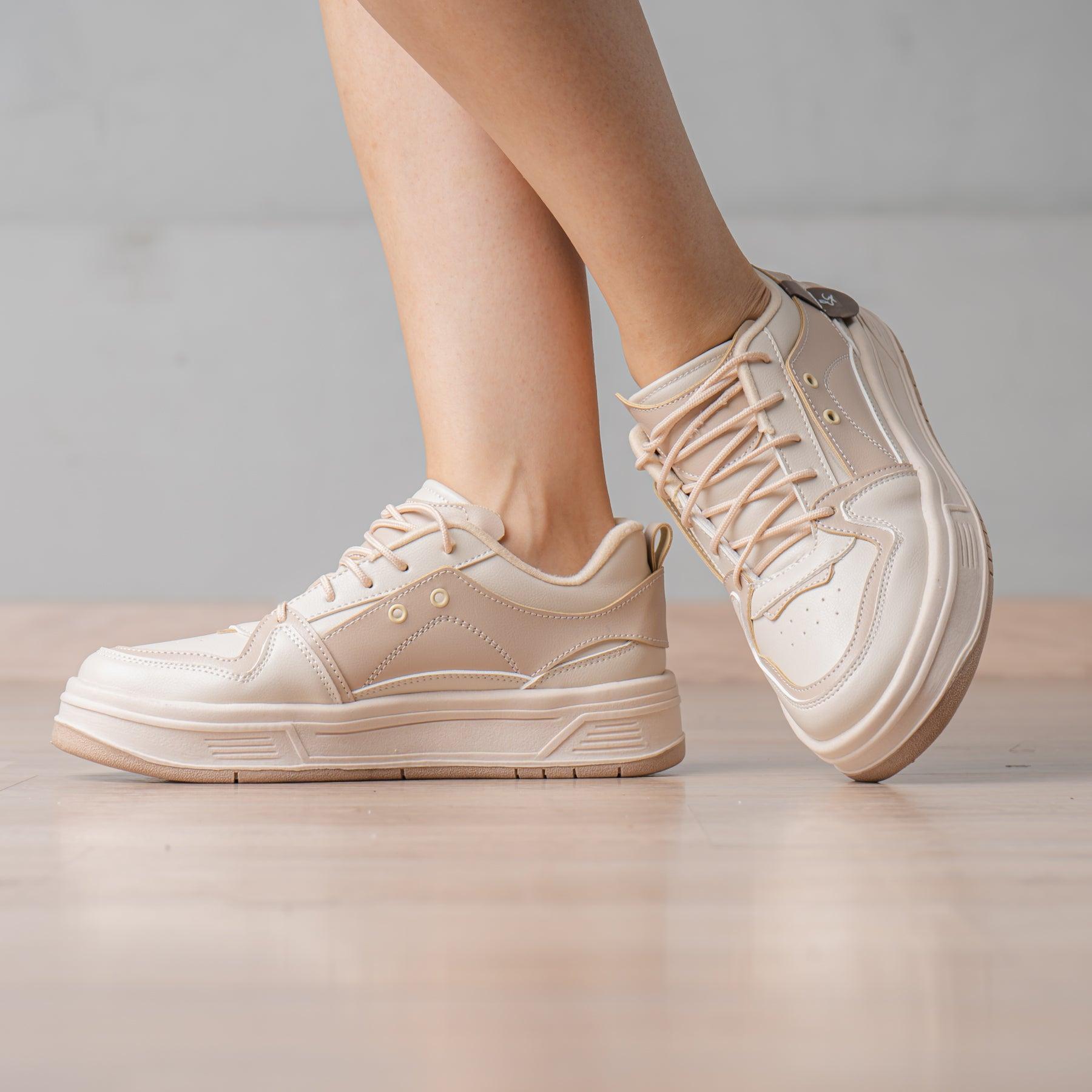 ZAPATILLAS URBANAS MUJER JIKKY BEIGE - 1