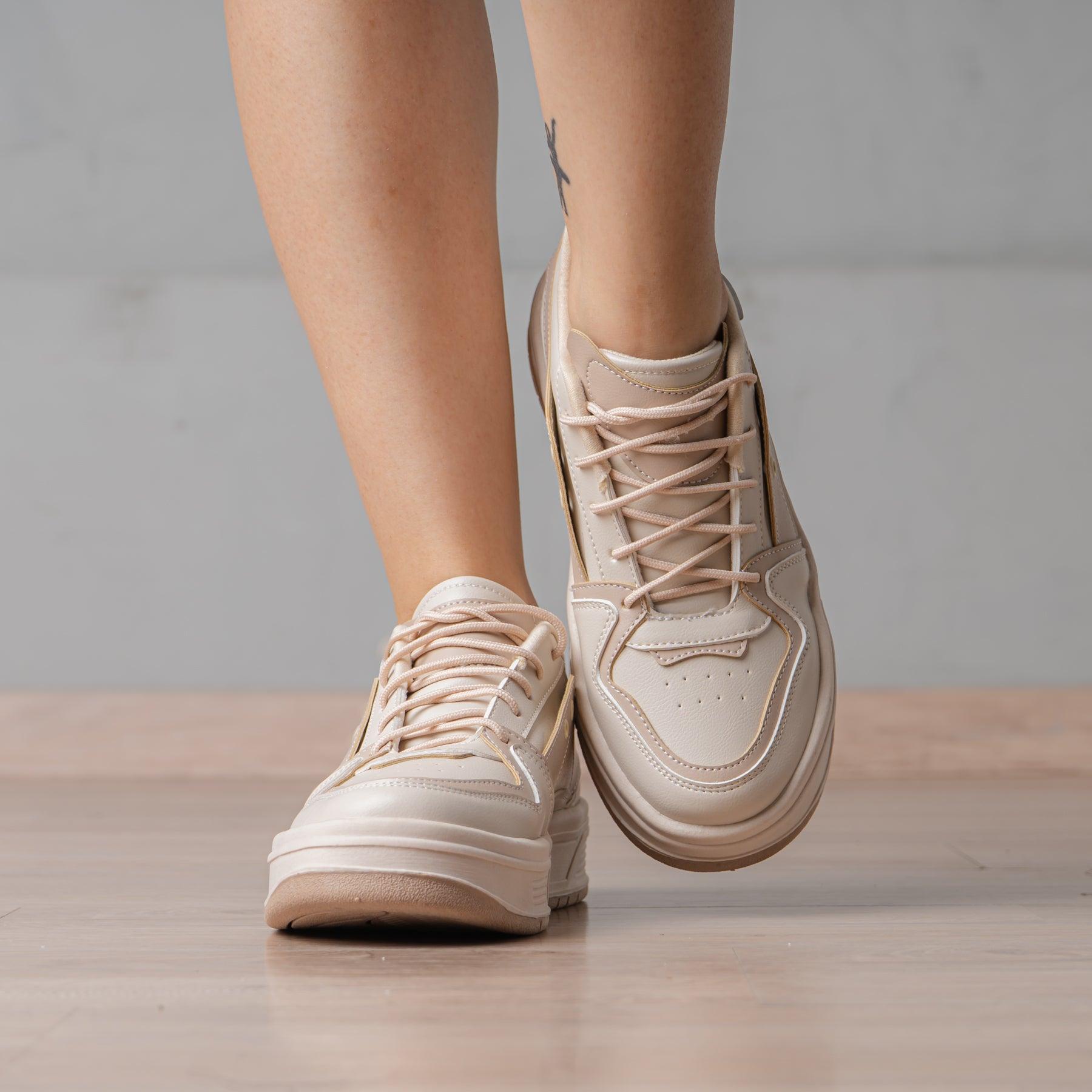 ZAPATILLAS URBANAS MUJER JIKKY BEIGE - 2
