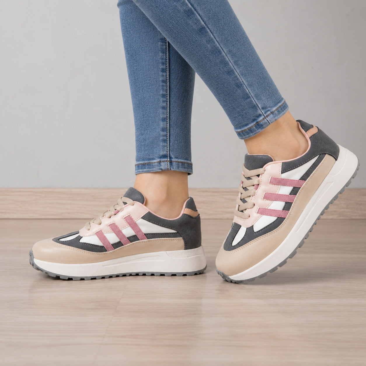 ZAPATILLAS URBANAS MUJER VALENGIA ROSADO - 2
