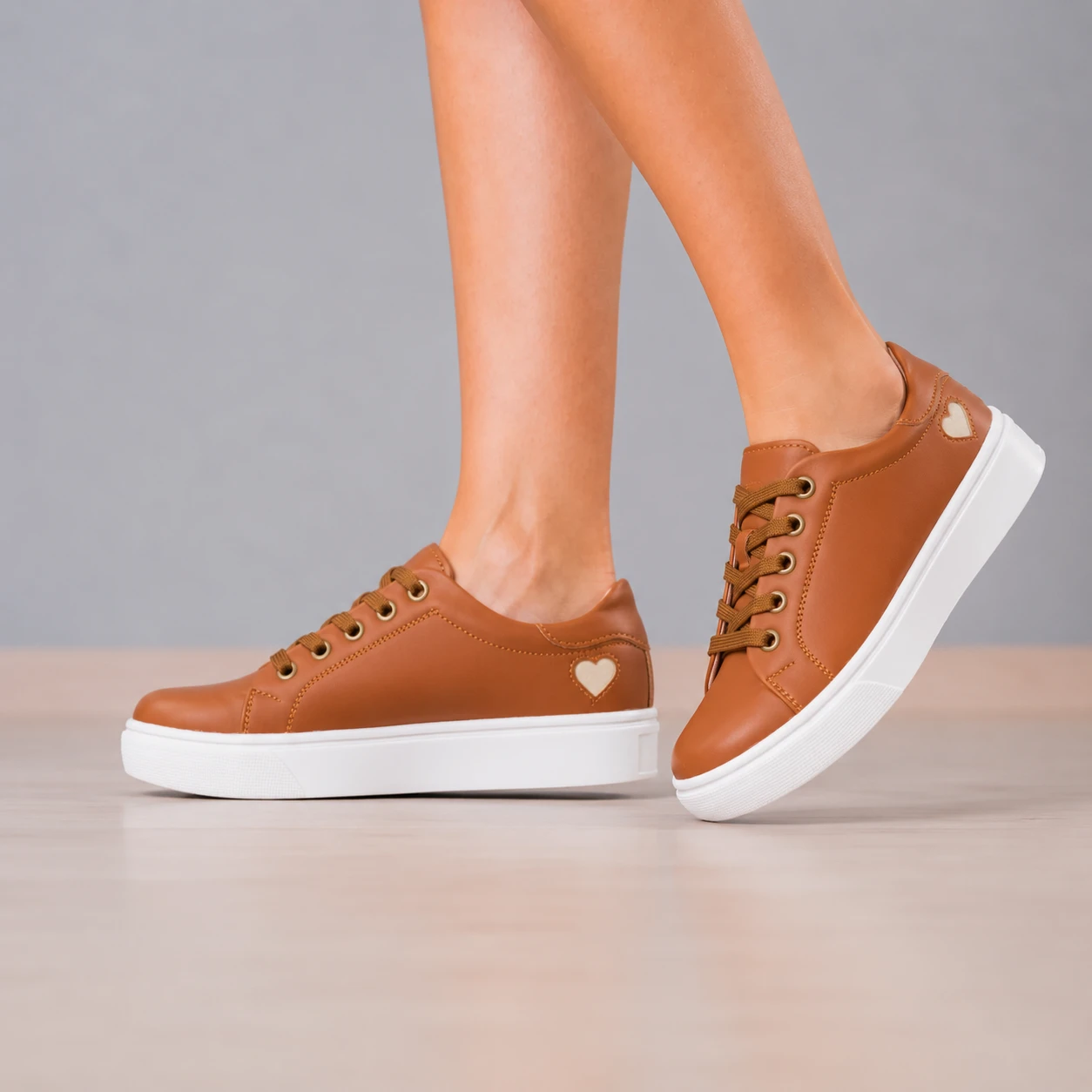 ZAPATILLAS URBANAS MUJER AREZZO CAMEL - 1