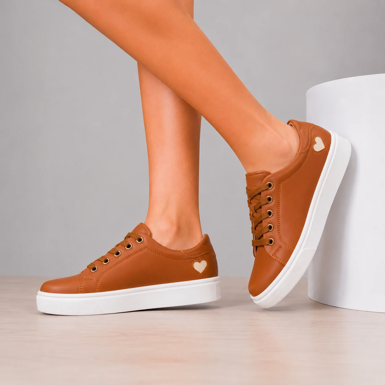 ZAPATILLAS URBANAS MUJER AREZZO CAMEL - 2