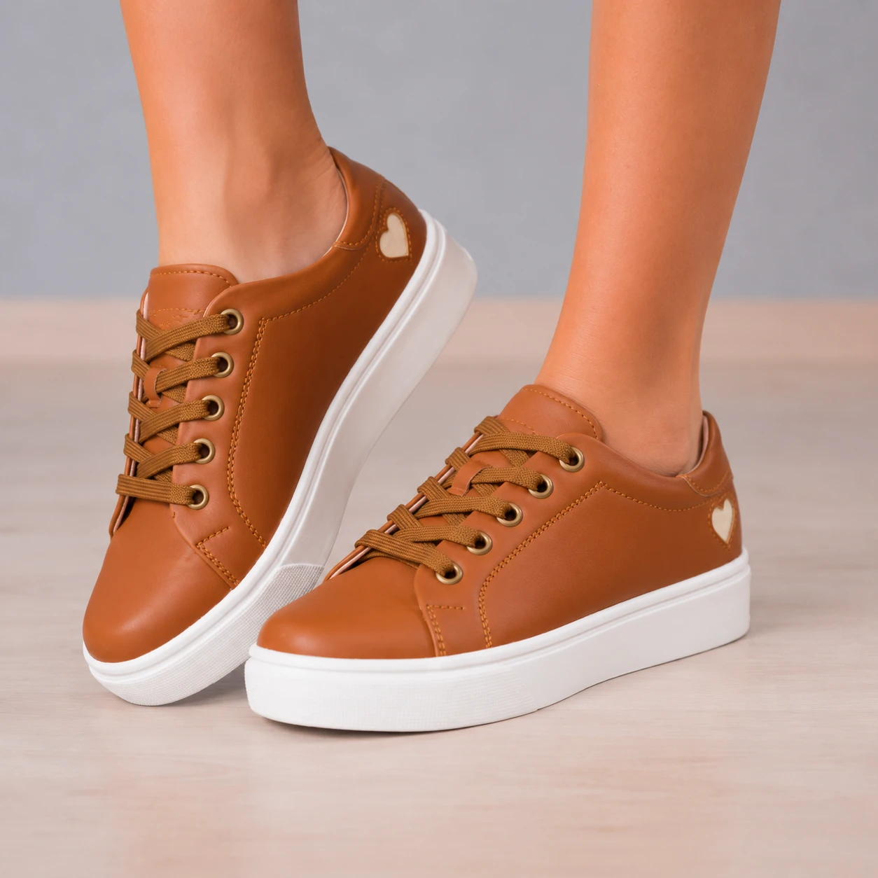 ZAPATILLAS URBANAS MUJER AREZZO CAMEL - 3