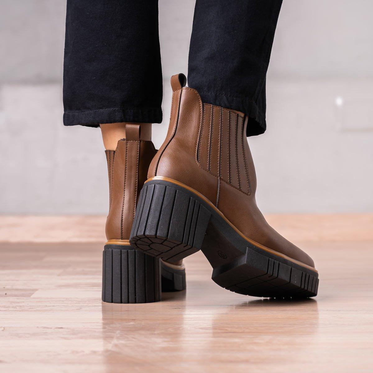 BOTINES MUJER LIRRACHI CAMEL - 3